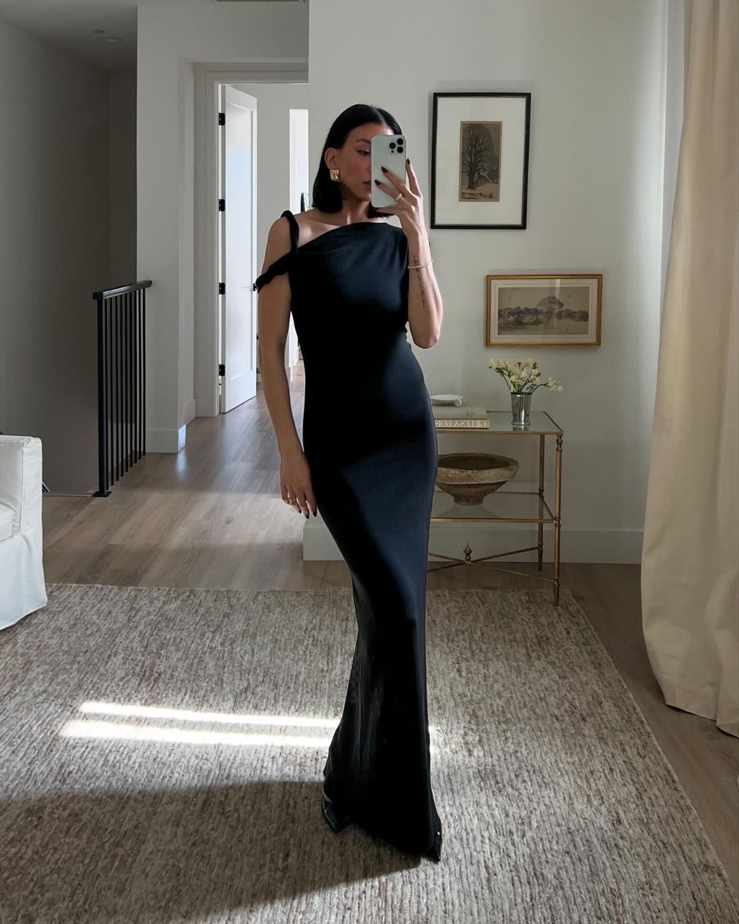 "Lamya" One-Shoulder-Maxikleid