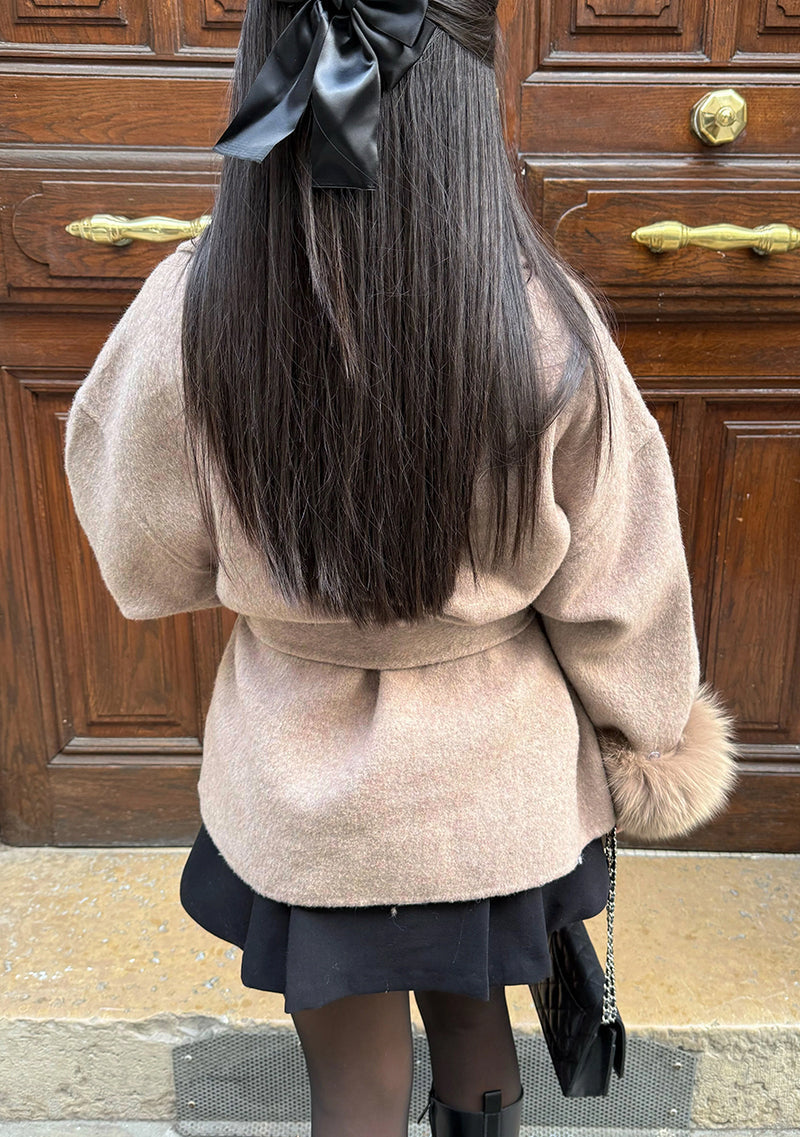 "Kayali" Kurzmantel mit Fell