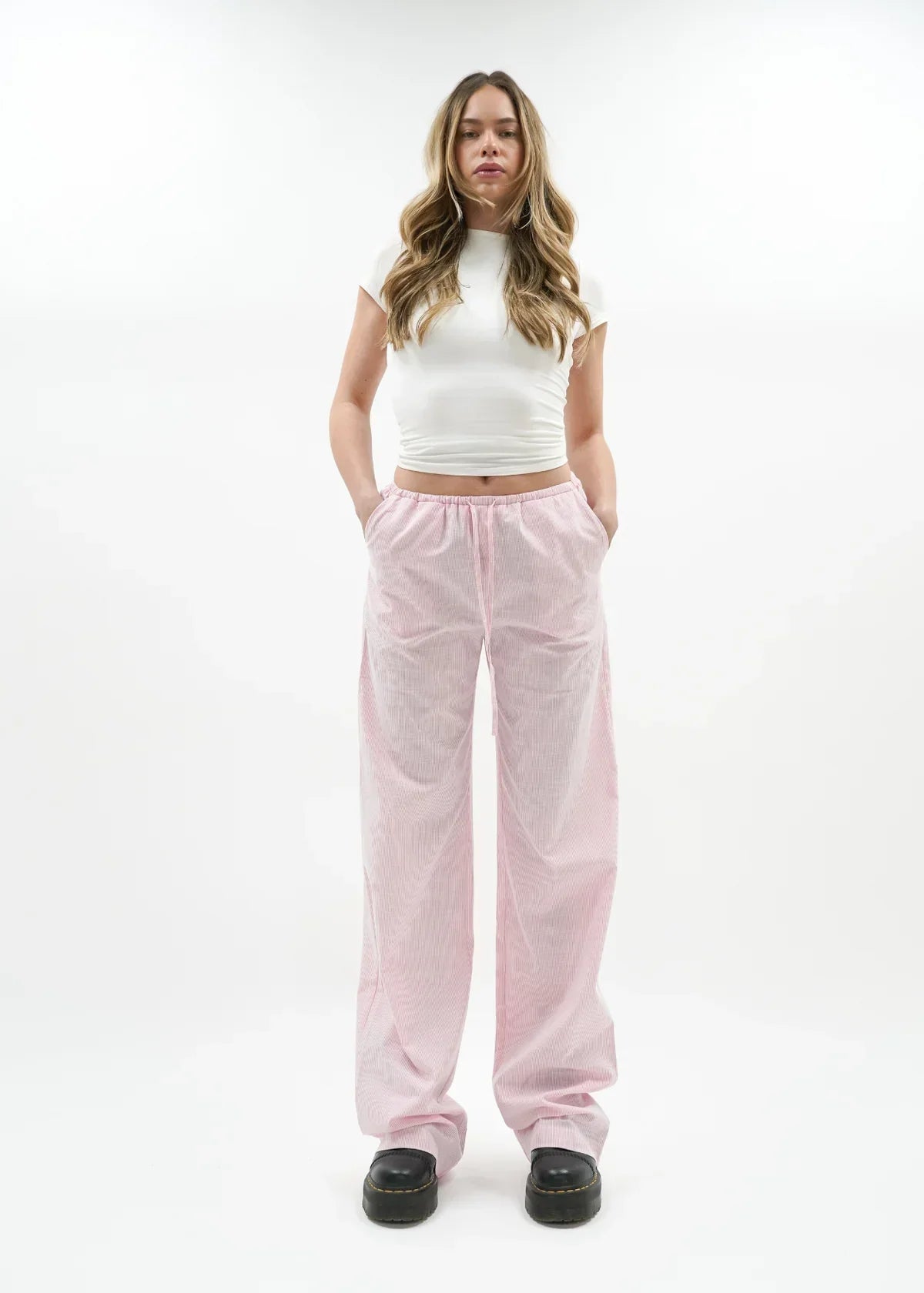 "Jennifer" Leinenhose Rosa