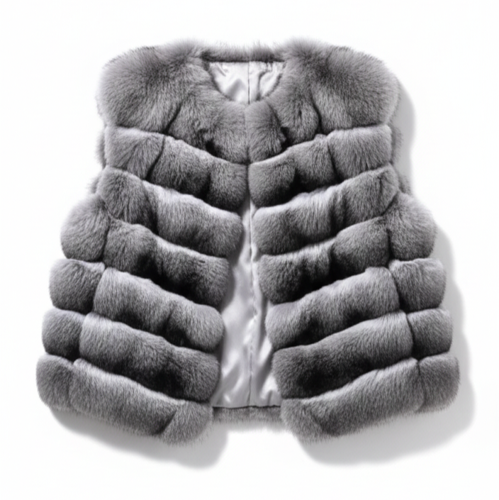 "Aurora" Chinchilla-Fellweste