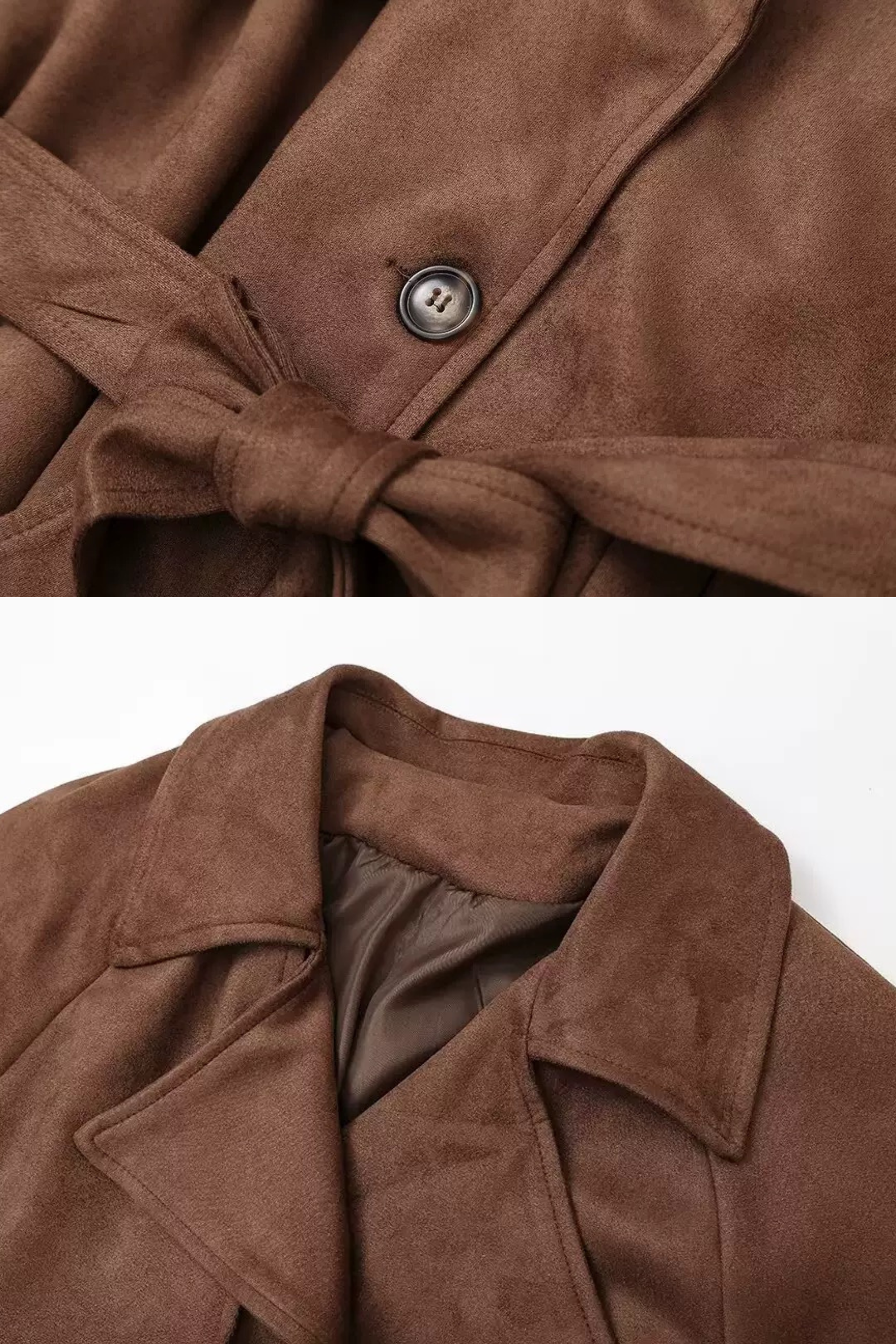 "Nina" Mantel aus Wildleder